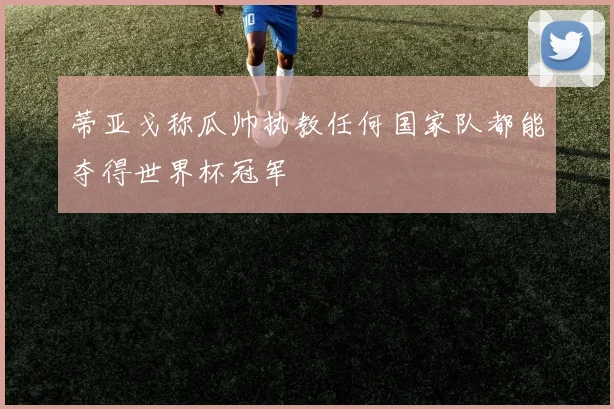 蒂亚戈称瓜帅执教任何国家队都能夺得世界杯冠军